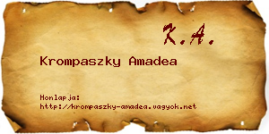 Krompaszky Amadea névjegykártya